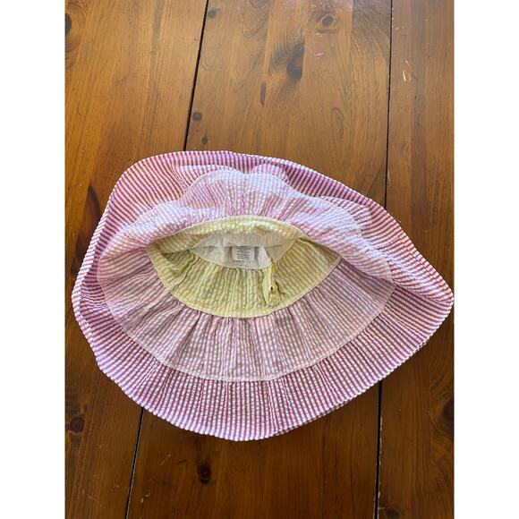 Blueberi Boulevard Dress 3/6 Month Style B1446 Pink/White/Yellow Bow Ruffle - Picture 5 of 8